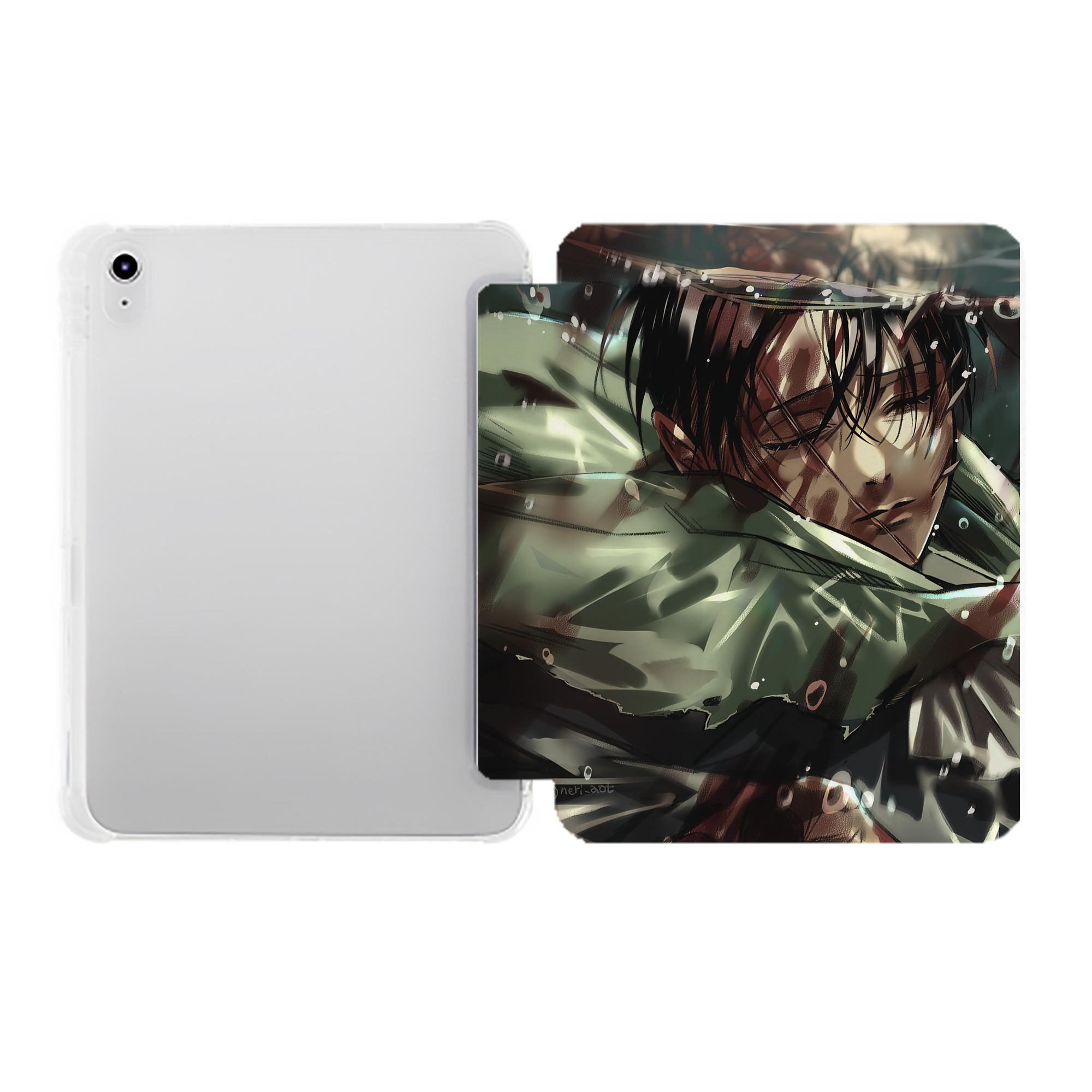 （画像用） 進撃の巨人 Attack on Titan IPad ケース ペン収納付き 三つ折りスタンド PUレザー×シリコン 対応機種9.5/10.5/10.9インチ